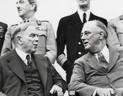 U.S. President Franklin D. Roosevelt with Canadian Prime Minister William Lyon Mackenzie King
