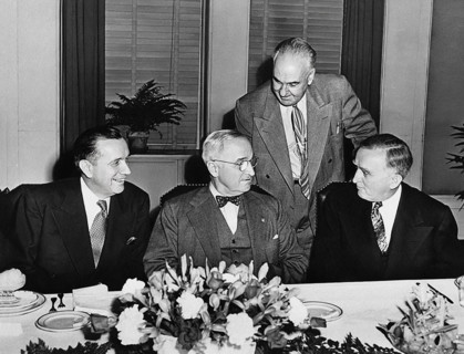 U.S. Secretary of the Interior Oscar Chapman, U.S. President Harry S. Truman, U.S. Congressman John