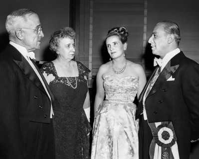 U.S. President Harry S. Truman and U.S. First Lady Bess W. Truman President Gabriel Gonzalez Videla