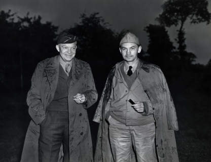 U.S. General Dwight D. Eisenhower with U.S. Secretary of the Navy James V. Forrestal following
