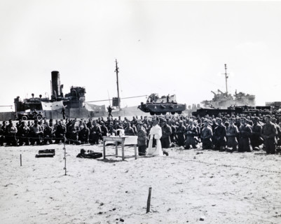 Chaplain (1st Lieutenant) Paul. J. McGovern, former pastor of St. Mary's Catholic church, Denvers,