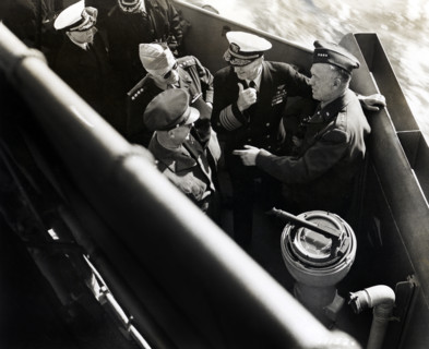 U.S. General Dwight D. Eisenhower, U.S. General Henry Arnold, U.S. Admiral Ernest King and U.S.