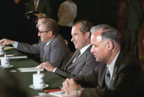 U.S. President Richard Nixon, U.S. Secretary of State Henry Kissinger and U.S. Diplomats Winston