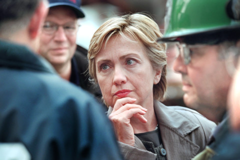 U.S. Senator from New York Hillary Rodham Clinton Touring World Trade Center disaster site,