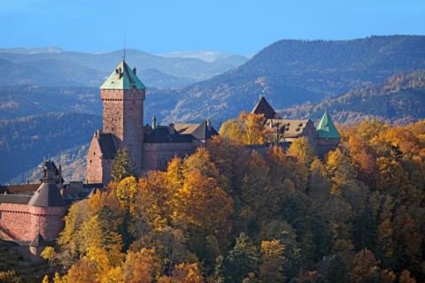 Château du Haut-Kœnigsbourg en automne, Bas-Rhin