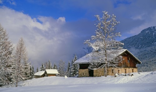 Paysage hivernal, Haute-Savoie
