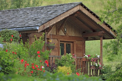 Chalet fleuri en Haute-Savoie