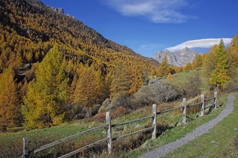 Névache en automne, Vallée de la Clarée, Hautes-Alpes