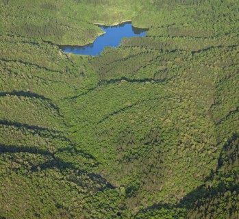 Vue aérienne du massif des Adrets, Var