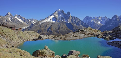 The Lac Blanc, Mont-Blanc massif, Haute-Savoie