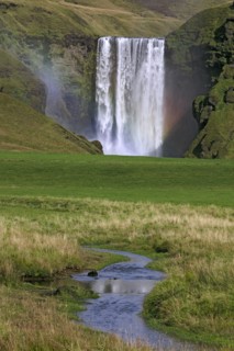 Islande, la cascade de Skogafoss