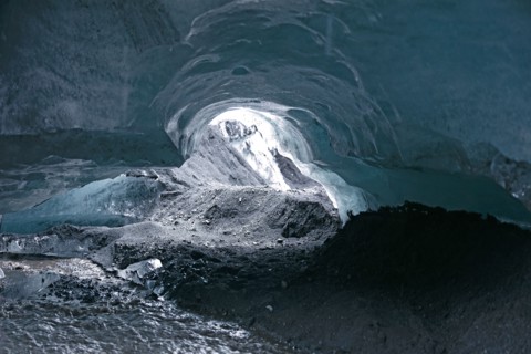 Islande, Sólheimajökull, galerie glaciaire