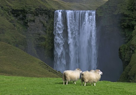Islande, la cascade de Skogafoss