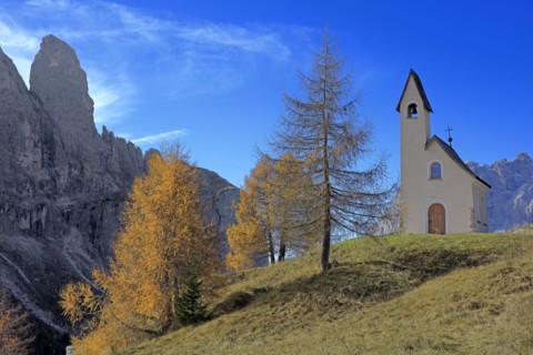 Chapelle de San Maurizio, Passo Gardena, Italie
