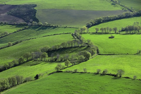 Paysage de campagne en Aveyron