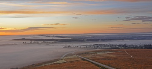 The Monts d'Arrée mountain range, France