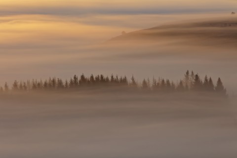 The Monts d'Arrée mountain range, France