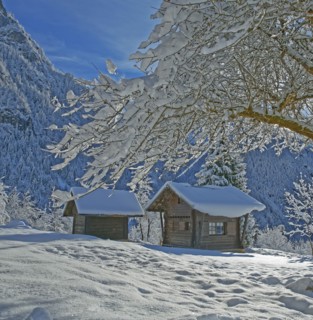 Chalets sous la neige, Haute-Savoie