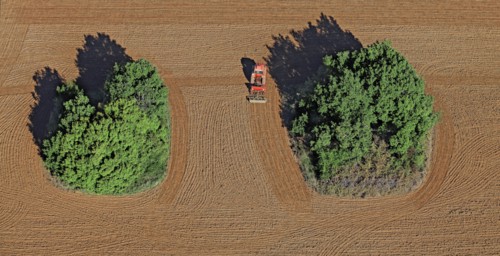 Scène agricole avec tracteur, Oise