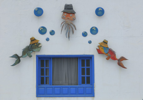 Decorated house façade, Canary Islands