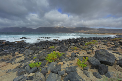 Plage de Famara, île de Lanzarote