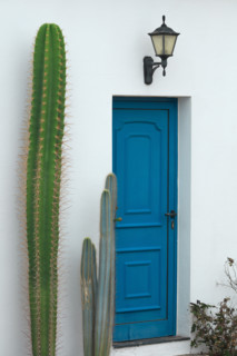 Portes colorées et fleuries sur île de Lanzarote