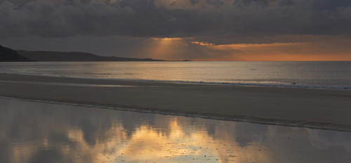 Reflections on Urville-Nacqueville beach, Manche
