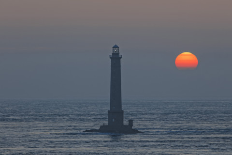 La Hague Lighthouse at sunset