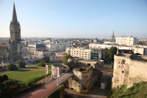 France, Normandie, calvados, caen, chateau, remparts, eglise saint pierre, centre ville,