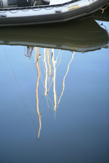 France, Normandie, calvados, Honfleur, le vieux bassin, reflet, mats, zodiac,