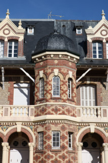France, Basse Normandie, calvados, cote fleurie, houlgate, villa du bord de mer, brique, architecture balneaire,