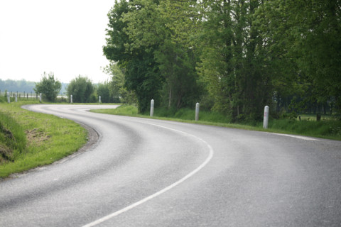 France, Normandie, Calvados, pays d'auge, route sinueuse, saint gatien des bois, virages,