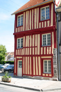 Upper normandy, half-timbered houses