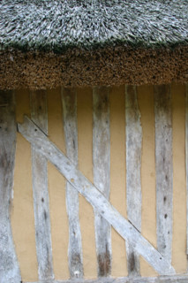 France, Haute Normandie, eure, saint sulpice de grimbouville, circuit de l'anguille, habitat traditionnel, colombages, pans de bois, torchis, chaume, chaumiere,