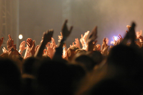 France, Normandie, eure, evreux, festival : Le Rock Dans Tous Ses Etats, public, concert, foule, mains levees,