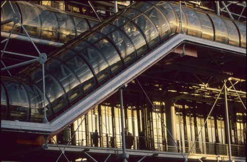centre pompidou, detail of the facade