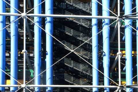 centre pompidou, wall facing rue du renard
