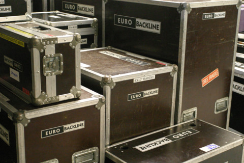 France, Basse Normandie, Manche, Cotentin, coutances, festival jazz sous les pommiers, mai 2006, ambiance concert, coulisses, technique, flight case,