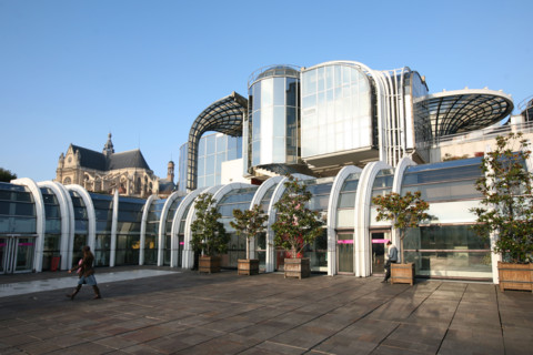 France, Paris 1e, les halles, forum des halles, commerces, immeubles