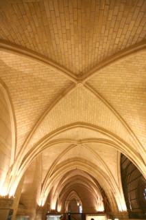 france, Paris 1er - Conciergerie - salle des gens d'armes, voutes,