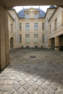France, Paris 3e, Hotel de Donon, musee cognacq jay, rue elzevir, -facade sur cour