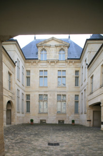 France, Paris 3e, le marais, hotel particulier, hotel de Donon, musee cognacq jay, facade sur cour, rue elzevir,