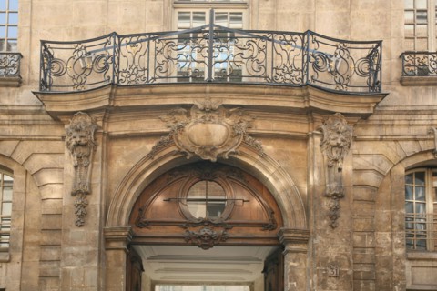 France, Paris 4e, le marais, hotel particulier, 31 rue des francs bourgeois, hotel d'albret, portail, lions, affaires culturelles de la ville de Paris