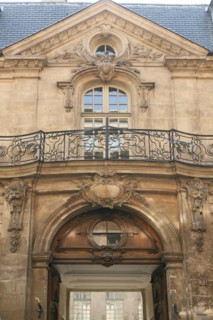 France, Paris 4e, le marais, hotel particulier, 31 rue des francs bourgeois, hotel d'albret, portail, lions, affaires culturelles de la ville de Paris