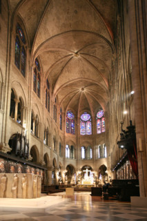 France, Paris 4e, ile de la cite, cathedrale Notre-Dame de Paris, art gothique et neo gothique, choeur