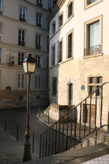 France, Paris 4e, ile de la cite, quai aux fleurs/ rue des ursins, fausse maison medievale
