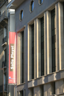 France, Paris 8e, facade, salle pleyel, 
252 rue du fbg saint honore, salle de spectacle, musique,