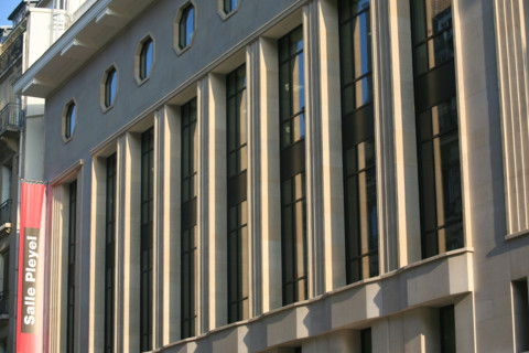 France, Paris 8e, facade, salle pleyel, 
252 rue du fbg saint honore, salle de spectacle, musique,