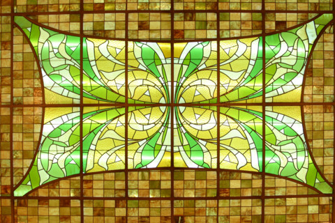 Bouillon Julien à Paris, détail de la verrière