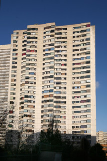 France, Paris 13e, quartier chinois, tour Nouveau monde, immeuble, gratte ciel, rue dunois / rue nationale